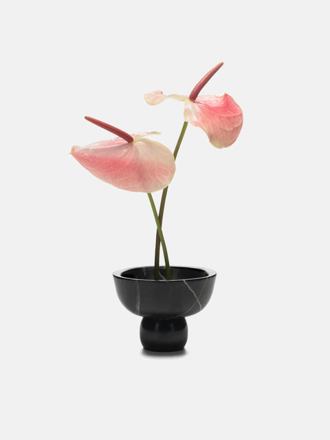 Apapacho World Mini Vase Ikebana Onyx & Marble Black, Home Goods