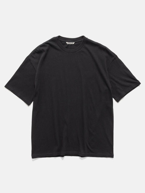 AURALEE Seamless Crewneck Tee Top Black, T-Shirts