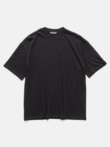 AURALEE Seamless Crewneck Tee Top Black, T-Shirts