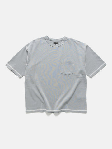 BEAMS Back Stitch TEE Grey, T-Shirts