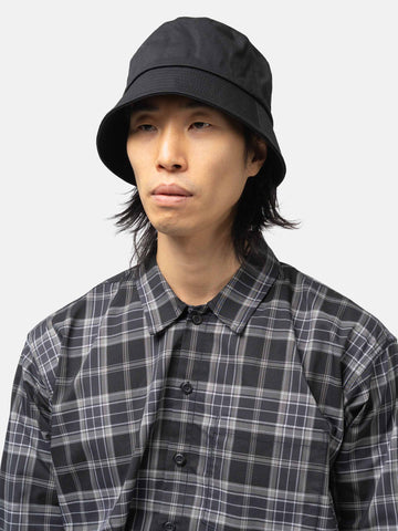 BEAMS Basic Bucket Hat Black, Hats