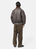 BEAMS Short Down G1 Leather Jacket Dark Brown, Bomber Jackets