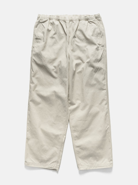 BEAMS Wide Basic Twill Easy Pants Ivory, Pants