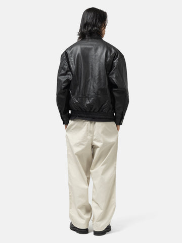 BEAMS Wide Basic Twill Easy Pants Ivory, Pants