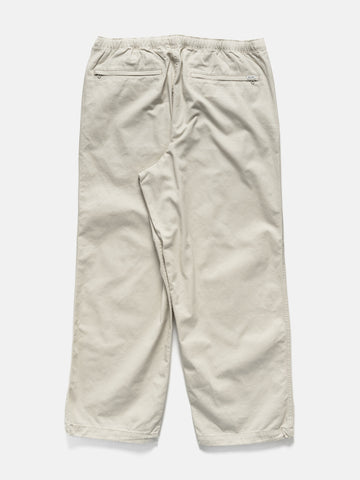 BEAMS Wide Basic Twill Easy Pants Ivory, Pants