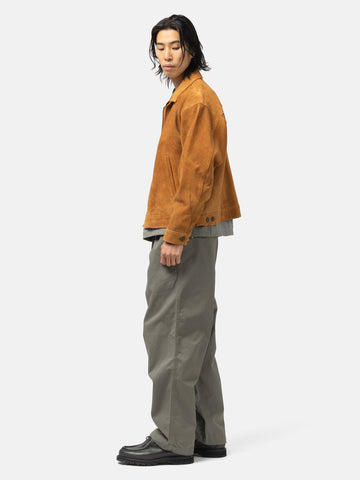 BEAMS Wide Basic Twill Easy Pants Sage, Pants