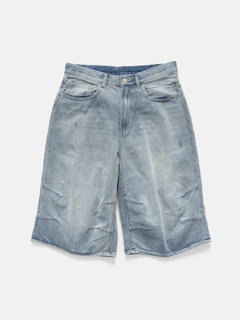 BEAMS Wide Denim Three Quarter Pants Indigo Used, Shorts