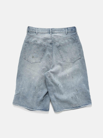 BEAMS Wide Denim Three Quarter Pants Indigo Used, Shorts