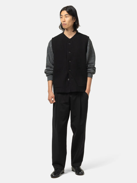 Batoner Cotton Nylon One Tuck Easy Pants Black, Pants
