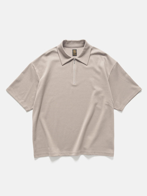 Batoner Milano Rib Half Zip T-Shirt Taupe, Polos