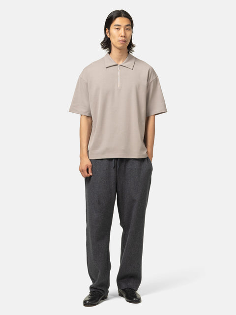 Batoner Milano Rib Half Zip T-Shirt Taupe, Polos