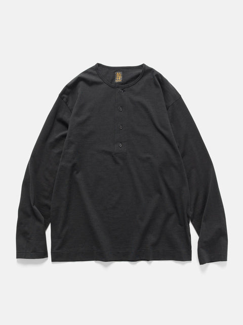 Batoner Slub Mix Sleeping Long Sleeve T-Shirt Black, T-Shirts