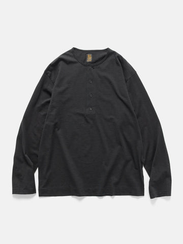Batoner Slub Mix Sleeping Long Sleeve T-Shirt Black, T-Shirts