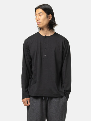 Batoner Slub Mix Sleeping Long Sleeve T-Shirt Black, T-Shirts