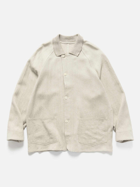 Batoner Ochiwata Linen Hopsack Coverall Natural, Jackets
