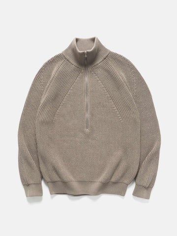 Batoner Signature Half Zip Beige, Sweaters