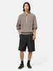 Batoner Summer Wool One Tuck Shorts Charcoal, Shorts