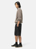 Batoner Summer Wool One Tuck Shorts Charcoal, Shorts