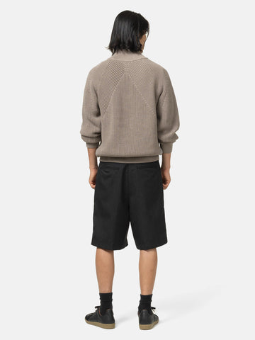 Batoner Summer Wool One Tuck Shorts Charcoal, Shorts