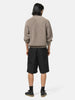 Batoner Summer Wool One Tuck Shorts Charcoal, Shorts