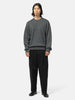 Batoner Washed High Count Linen Crew Neck Charcoal, Sweaters