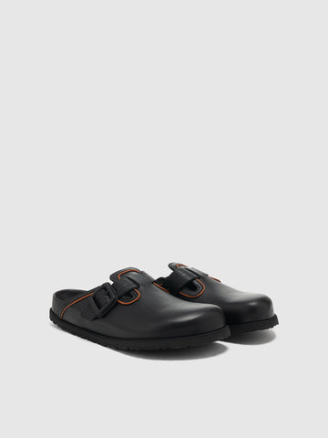 BIRKENSTOCK 1774 Boston Leather Buckle Black, Mules