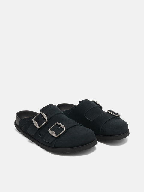 BIRKENSTOCK 1774 222 West Suede Black, Mules