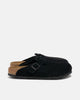 BIRKENSTOCK Boston Soft Footbed Black Suede, Mules