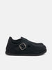 Side view of the BIRKENSTOCK 1774 London Suede Black