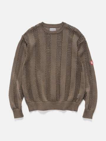 CAV EMPT Cotton Wale Stripe Knit Khaki, Sweaters