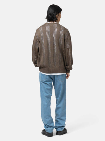 CAV EMPT Cotton Wale Stripe Knit Khaki, Sweaters