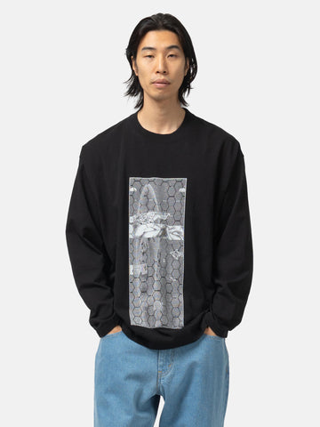 CAV EMPT Washed MD Wirecutter Long Sleeve T Black, T-Shirts