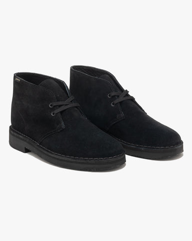 Clarks Originals Desert Boot GTX Black Suede, Shoes