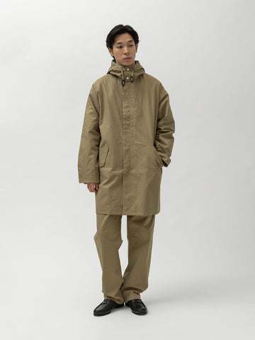 Cale Cotton Gabardine Nidom Coat Beige, Coats