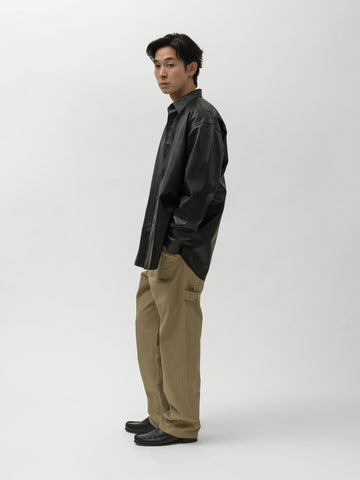 Cale Cotton Gabardine Nidom Pant Beige, Pants