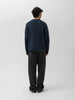 Cale Cotton Hand-Knit Sweater Navy, Sweaters