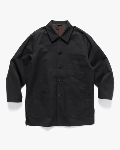 Cale Cotton Linen Twill Coat Black, Jackets