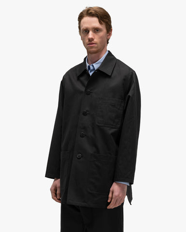 Cale Cotton Linen Twill Coat Black, Jackets