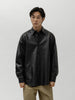 Cale Lamb Leather Shirt Black, Shirts
