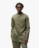 Cale Linen Wool Light Garment Dye Shirt Green, Shirts