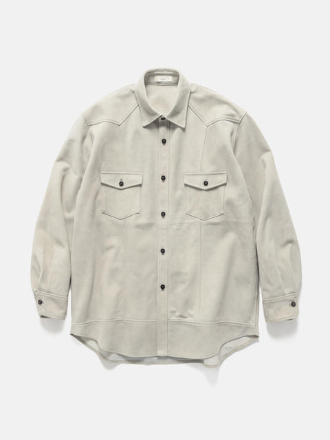 Cale Sheep Suede Light Shirt Grey, Shirts