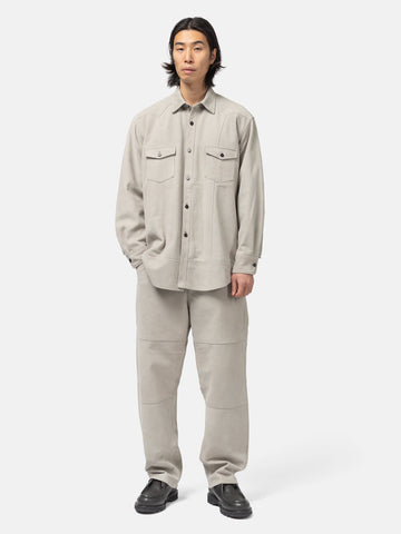 Cale Sheep Suede Light Shirt Grey, Shirts