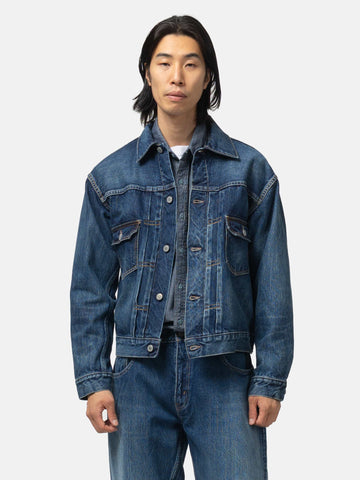 CIOTA Double Pocket Denim Jacket Medium Blue, Denim Jackets