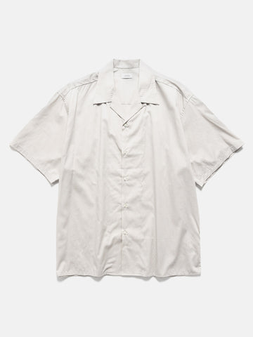 CIOTA Open Collar Short Sleeve Shirt Light Gray, Shirts