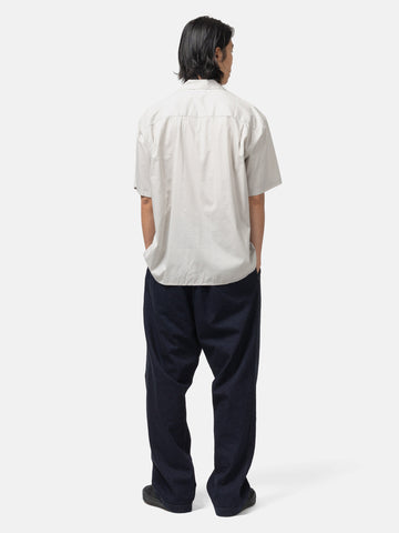 CIOTA Open Collar Short Sleeve Shirt Light Gray, Shirts