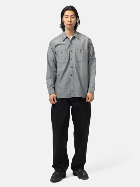 CIOTA USN Chambray Shirt Light Black, Shirts