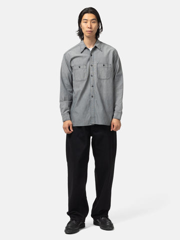 CIOTA USN Chambray Shirt Light Black, Shirts