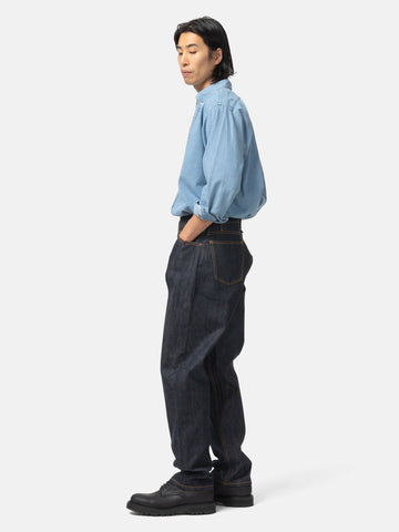 CIOTA Wide Tapered 5 Pocket Pants Navy (Rigid), Jeans