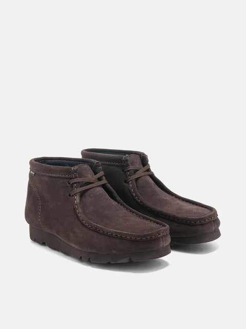 Clarks Originals Wallabee Boot Gtx Dark Brown Suede, Boots