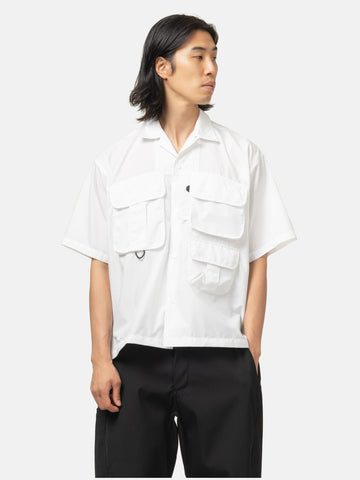 DAIWA Tech Multi Tool Pocket Shirt S/S Solid White, Shirts